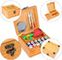 Sewing Kit, Wooden Sewing Kit Box for Adults, Wooden Sewing Basket with Accessories, Home Sewing Basket Stitching Repair Kit for Beginner, Women, ...