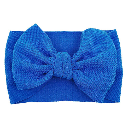 KIDOCHEESE Big Bows Headbands with Elastics Nylon Oversized Head Wraps and Large Hair Accessories for Newborns, Infants, Toddlers, and Kids...