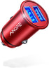 Car Charger, AINOPE Smallest 4.8A All Metal Car Charger Adapter Fast Charge USB Car Charger Flush Fit Compatible with iPhone 13/12/11 pro/XR/x/7/6...