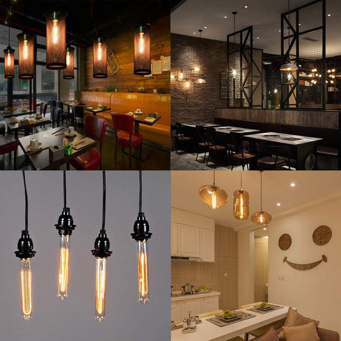 Leools T10 Led Bulbs,12W Dimmable Tubular Led Bulb,100 Watt Equivalent Edison Style Vintage LED Filament Light Bulb, E26 Long Tube Bulb,2700K Soft...