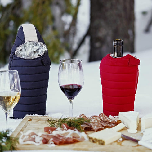 Puffin - The Caddy Wine Bag - Wine Chiller & Insulated Bottle Bag, Black & Tan...