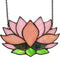 Lotus Flower Decor Stained Glass Window Hangings,Sun Catcher Gift for Mom Lotus Flower Decoration for Kitchen Livingroom,Birthday Gifts for Women...
