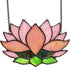 Lotus Flower Decor Stained Glass Window Hangings,Sun Catcher Gift for Mom Lotus Flower Decoration for Kitchen Livingroom,Birthday Gifts for Women...