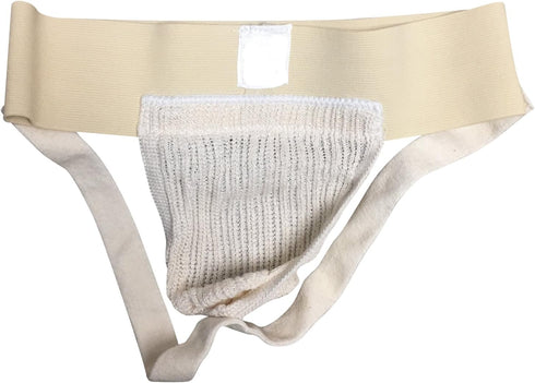 Champion Sports Supporter, Breathable Lace Mesh Pouch, Elastic Waist, Medical Grade Jockstrap, Beige, X-Large...