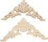 Wood Carved Applique,4 Pack Decorative Wood Trim, 3.15x3.15inch, Wood Appliques and Furniture Decorative Onlay for Furniture Decor Decal Unpainted...