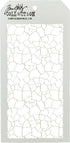 Stampers Anonymous Tim Holtz Stencils Crackle, 4.125" x 8.5", White...