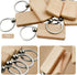 Tenalleys 10Pcs Blanks Rectangle Wooden Keychain 1.2 inch Wood Engraving Unfinished Keychain with 10 pcs Key Rings for DIY Crafts Gift Accessories...