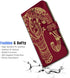 for Samsung Note 20, Galaxy Note 20, Designed Flip Wallet Phone Case Cover, A21111 Tribal Red Elephant 21111...