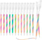 12 Pack Mixing of 3 Colors Magic Glitter Neon Gel Pens,Rainbow gel Pens for Adult Coloring Books,Doodling Crafts Scrapbooking Drawing Sketching Jo...