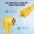 Kohree 50 amp to 110V Adapter RV Plug, 15 Amp Male to 50 Amp Female RV Power Adapter Cord 12", NEMA 5-15P to 14-50R RV Dogbone Electrical Adapter...
