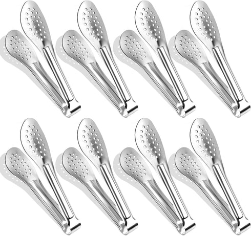 Serving Tongs, Kitchen Tongs,Buffet Tongs, XEVOM Stainless Steel Food Tong Serving Tong,small tongs, Serving Utensils (7 Inch)...