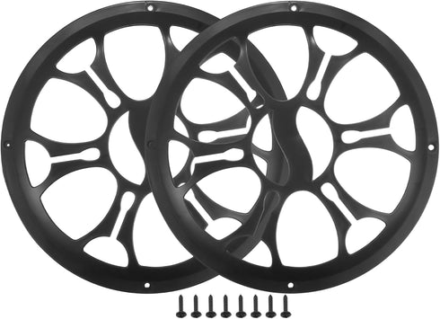 ACROPIX Universal 10" Car Speaker Grills Cover Round 10 Inch Audio Speaker Subwoofer Guard Protective Case with Mounting Screws ABS Black - Pack o...