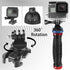 Universal Helmet Adhesive Sticky Mount for Action Cameras, Includes 4 Curved/Flat Mounts, 2 Anchors, 2 Base Mounts, 2 Tripod Adapters, Compatible ...