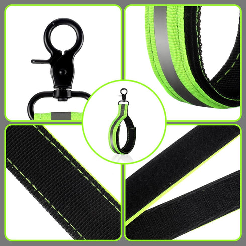 6 Pcs Firefighter Glove Strap Heavy Duty Gear Glove Safety Holder Straps with Green Reflective Trim Firefighting Gear Accessories for Work Glove F...