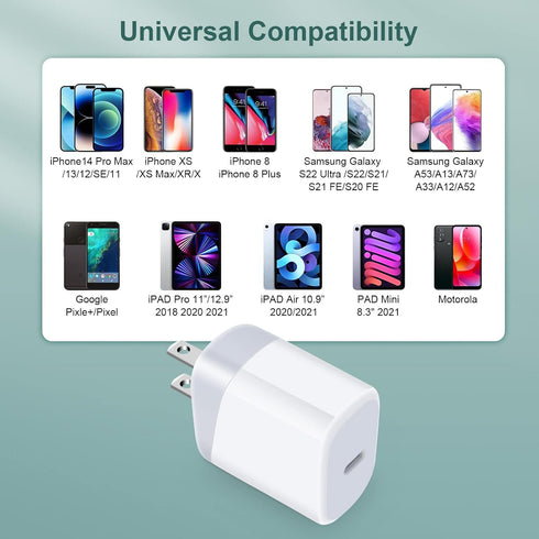 USB C Pixel 7 Fast Charger Type C Charging Block for Google Pixel 8a 8 Pro 7a 7 Pro 7 6a 6 Pro 5a,20W PD 3.0 USB C Wall Charger Box Cube Power Ada...