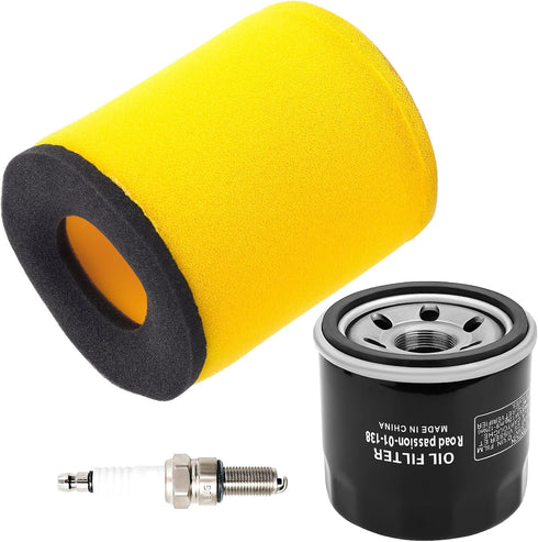 Road Passion Air Filter & Oil Filters & Spark Plugs Tune Up Kits Compatible with Suzuki Eiger 400 LT-A400 LT-F400 2002 2003 2004 2005 2006 2007...