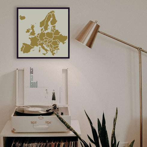 FINGERINSPIRE Europe Map Stencil 11.8x11.8 inch Hollow Out United Kingdom Germany France Italy Spain Map Drawing Stencil Reusable Europe Travel Pl...