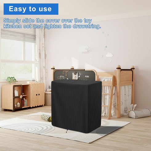 tonhui Play Kitchen Cover for Step2 Kids Kitchen Play Set, 33"L x 11"W x 32"H Dustproof Indoor/Outdoor Kitchen Toy Set Cover, Heavy-duty Waterproo...
