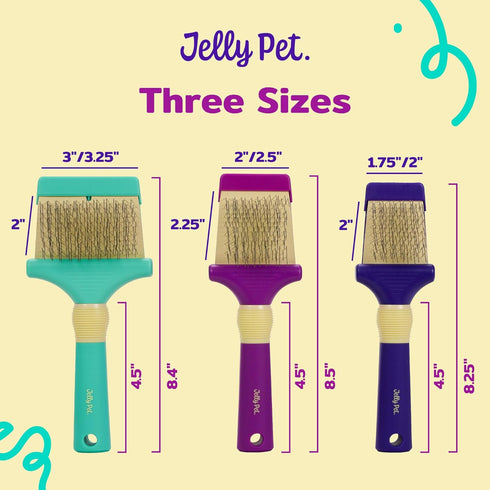 Double Sided Dog Slicker Brush, Longer Pins, Flexible Head, Fine/Coarse Sides, Removes Unwanted Tangles, Small, Purple...