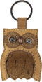 Hide & Drink Critter Keychain Rustic Leather Animal Key Ring Holder Handmade Hoot Owl...