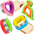 HINZER Sandwich Cutter and Sealer Set 4 Pcs Bread Decruster Sandwich Cutter Pancake Maker Heart Square Circle Dinosaur Shape DIY Cookie Cutters Gi...