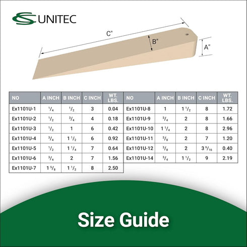 CS Unitec | Non-Sparking Aluminum Bronze Flange Wedge with Lanyard Hole | Metal Pipefitting Welding Tool | 1/2 in x 3/4 in x 4 in (Pack of 1)...