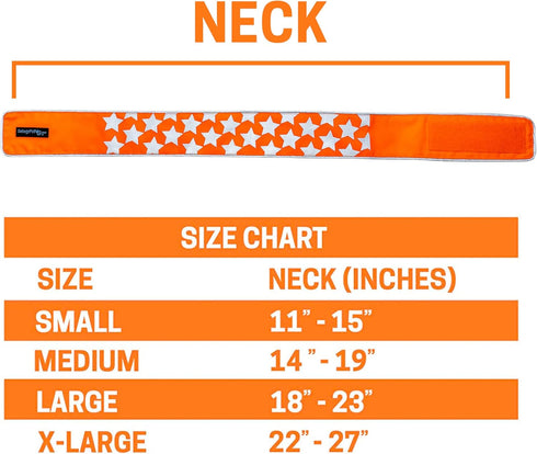 Reflective Dog Collar. Fluorescent, Blaze Orange with Adjustable Fastener for Small, Medium & Large Pets. High Visibility Dog Products to Safeguar...