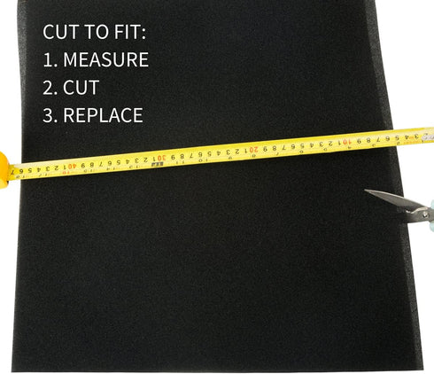 Cuttable Foam Pad Pre Filter, Can Cut to Fit Most Air Conditioner, Air Purifier, Kitchen Trash Cans, Pet Deodorizing Mat, 16.1x39.3x1/4inch(1Pack)...