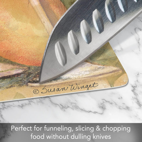 Cut N' Funnel Wine Country Designer Flexible Plastic Cutting Board Mat. Made in the USA, Decorative, Flexible, Easy to Clean...