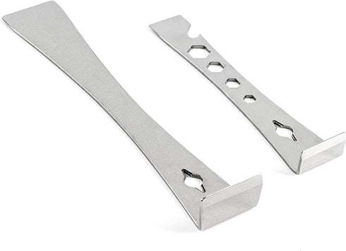 NEIKO 00250A Pry Bar Set, 2 Pc Stainless Steel Flat Bar Crowbar, Hex Wrench, Small Pry Bar, 6-1/2” Mini Crow Bar & 9-1/2” Pry Tool, Molding, Scrap...