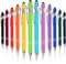 EOOUT 12pcs Ballpoint Pens, 1.0mm Black Ink Soft Touch Click Metal Pen with Stylus Tip for Touch Screens, 2-in-1 Ballpoint Pen with Stylus Tip......