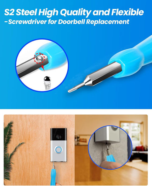 Doorbell Screwdriver Replacement, Doorbell Screwdriver Bit Set for Ring Video Doolbell, Battery Change, Doorbell 2 3 Pro and Elite Ring Doorbell S...