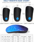 RooRuns Plantar Fasciitis 3/4 Length Insoles for Men Women, High Arch Support Orthotic Shoe Inserts for Work Boots, Flat Feet, Over-Pronation, Sup...