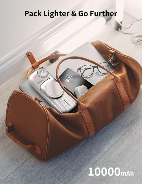 MOMAX 3 in 1 Wireless Charger, 10000mAh MFi Certified Wireless Charger Station, 15W Airbox Go Compact Wireless Charger, Travel Charging Station fo...