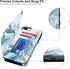 LETO for iPhone 8 Plus Case,iPhone 7 Plus Case,Flip Folio Leather Wallet Case Cover with Opal Blue Marble Designs for Girls Women,Card Slots,Prote...