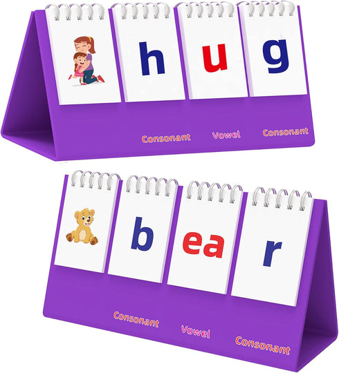 CVC CVVC Word Builder, CVC Word Games, Phonics Games Flash Cards for Preschool Kindergarten Classroom Montessori Special Education Phonics Manipul...