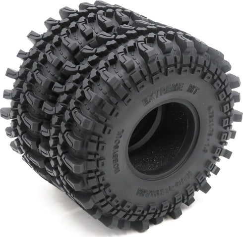 2pcs RC 1.9 Mud-Terrain Tires Tyres Height 121mm/4.75inch for 1/10 Redcat Gen8 / Traxxas TRX-4 / RC4WD D90 TF2 / Tamiay CC01 / Axial SCX10 90047 S...