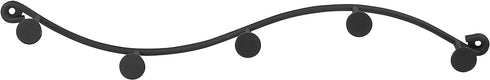 Spectrum Diversified Sweep Wall Hook Rack, 5 Hook Single Rack, Black...