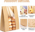 Paper Bread Bags - 35 Pack - Homemade Bread Storage Bags with Clear Window Includes Label Seal Stickers -Bakery Packaging Bags for Cookies, Bread,...