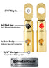 InstallGear 8 AWG Gauge Gold Ring Set Screw Battery Ring Terminals (4 Pack) | Terminal Connectors for Battery Cable Ends | Copper Wire Lugs...