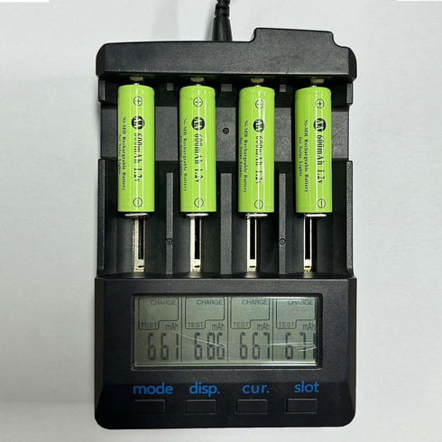AA 1.2v Ni-MH Rechargeable Batteries, AA 600mAh 1.2V Solar Batteries, Double A Pre-Charged Batteries for Outdoor Solar Lights, Pathway Lights (AA ...