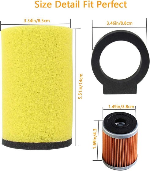 Podoy 1YW-14451-00-00 Air Oil Filter for compatible with Yamaha Timberwolf 250 Big Bear 350 Moto-4 250 350 Kodiak 400 Big Bear 350 Big Bear 4x4 19...
