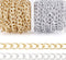 KISSITTY 32.8 Feet Aluminium Curb Chains Twisted Links Golden & Silver Plated with Spool for Bracelet Necklace DIY Jewelry Making...