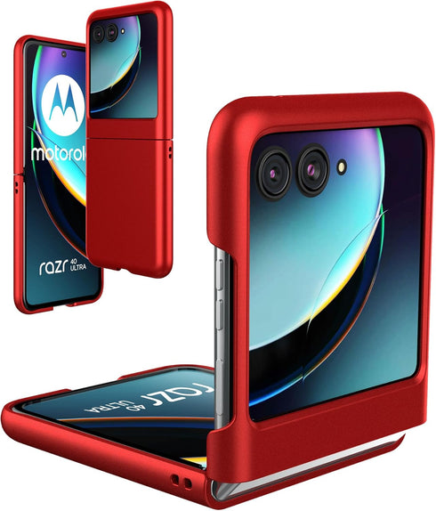 Foluu Slim Fit Case for Motorola Razr Plus 2023, with 1 Pack Soft Inner TPU Moto Razr Plus 2023 Screen Protector, 1 Pack Front Built-in Screen Pro...