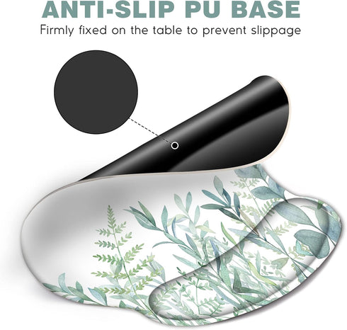DINKY Ergonomic Mouse Pads, Cute Mouse Pad with Wrist Rest Support Gel, Non-Slip PU Base Mouse Mat with Memory Foam for Home, Office and Gaming, E...