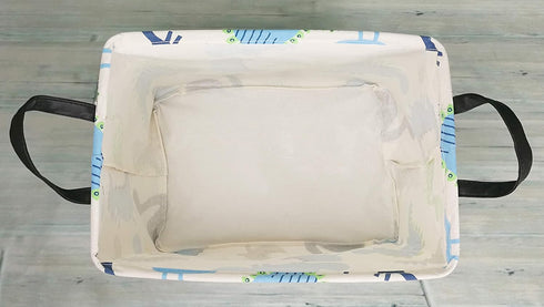 Rectangular Storage Basket Collapsible Organizer Bin Waterproof Toy Box for Organizing Home/Dorm/Kitchen/Pet/Office/Closet/Shelf/Gift Baskets...