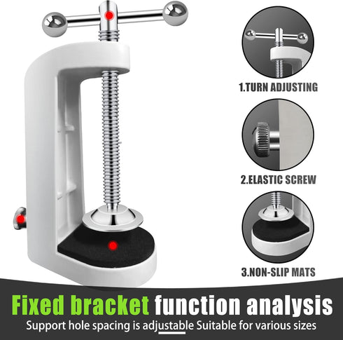 Adjustable Replacement Clamp for Lamps - with Adjustable Screw, Clamps to a Table up to 2.8 inches Thick, mounts lamp securely onto Any Desk, Work...