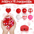 Blulu 210 Pieces Valentine's Day Craft Beads Wood Round Beads Wooden Spacer for Valentine's Day DIY Craft Decoration(Red)...