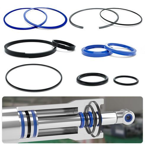 Hydraulic Log Splitter Cylinder Rebuild Seal Kit for 4.0"Bore x 1.75" Rod Cylinder, Dirty Hands Tools Huskee Log Splitter Parts Hydraulic Cylinder...