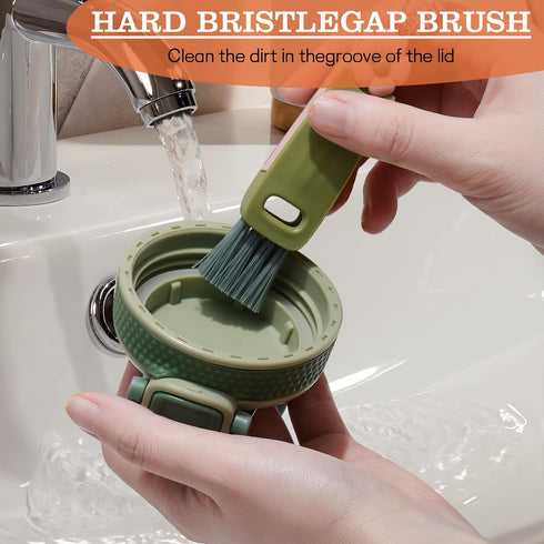 3 in 1 Cup Lid Cleaning Brush Set - Multi-Functional, Efficient and Durable Brushes for Bottle Gap, Tight Spaces Cup and Portable Cup?Lid Cleaner ...